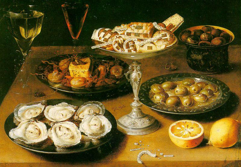 Osias Beert Still Life with Oysters and Pastries oil painting image